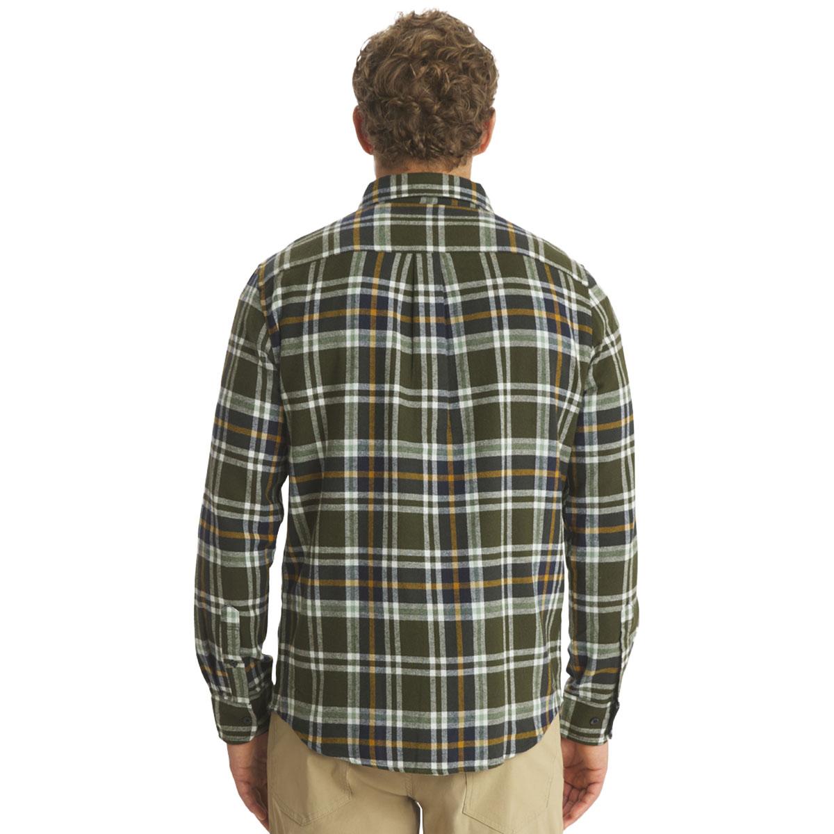 Mens LANDS’ END® Campside Flannel Shirt - Night Forest