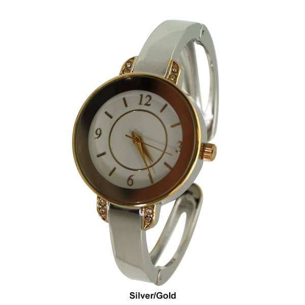 Womens Olivia Pratt™ Metallic Round Face Bangle Watch - A917946