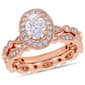 Diamond Classics&#40;tm&#41; 10kt. Rose Gold Oval Infinity Bridal Ring Set - image 1
