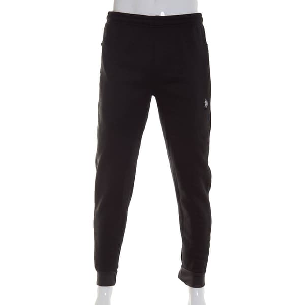 Mens U.S. Polo Assn.(R) Solid Fleece Zipper Pocket Joggers