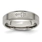 Mens Endless Affection&#40;tm&#41; Titanium Cross 6mm Beveled Edge Band - image 1