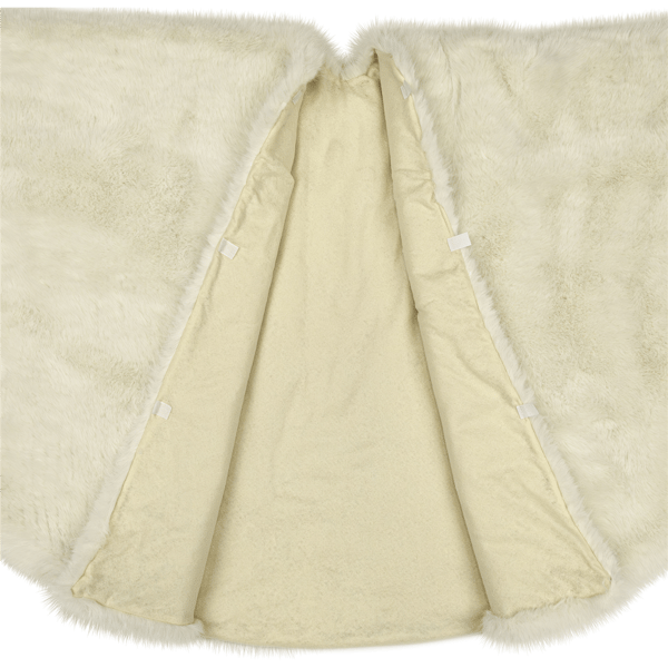 Northlight 72in Cream Premium-Sized Faux Fur Christmas Tree Skirt
