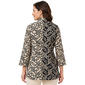 Womens Ali Miles 3/4 Sleeve Split Geometric Blouse - image 2