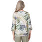 Womens Alfred Dunner Tuscan Sunset Tonal Leaf with Trim Blouse - image 2