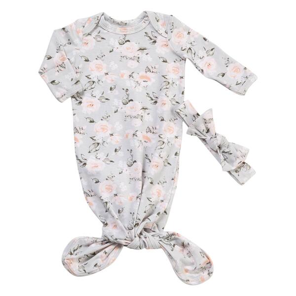 Baby Girl Baby Essentials Rose Print Sleepsack & Headband - image 