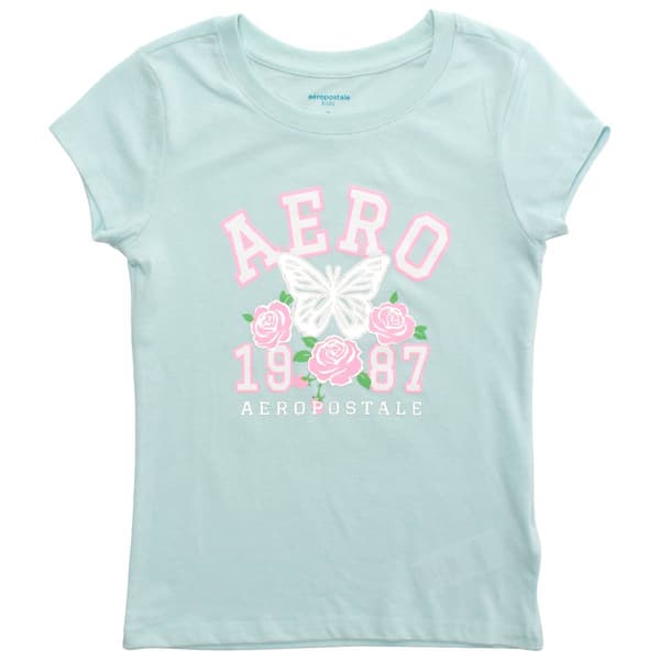 Girls (7-16) Aeropostale Short Sleeve Rose Graphic Tee