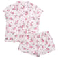 Womens Laura Ashley® Short Sleeve Ribbed Ribbon Floral Pajama Set - image 2