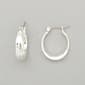 Napier Silver-Tone Small Click Top Hoop Earrings - image 1
