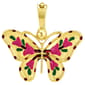 Wearable Art Fuchsia Flower Butterfly Enhancer - image 1