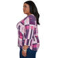 Plus Size Alfred Dunner Key Items 3/4 Sleeve Geo Bars Blouse - image 4