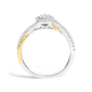 Haus of Brilliance 1/4ctw. Diamond Bypass & Halo Promise Ring - image 5