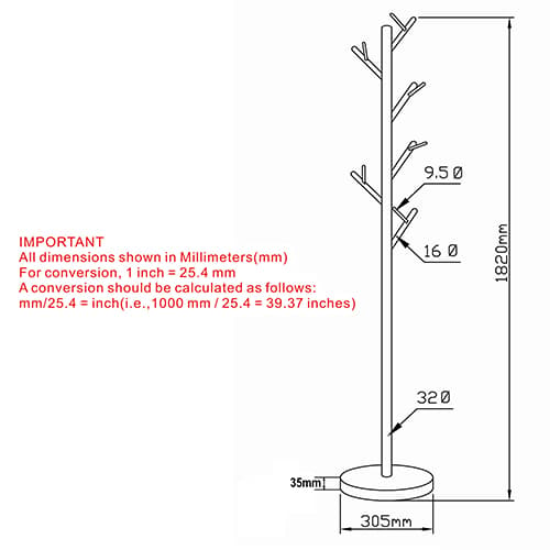 Worldwide Homefurnishings Chrome Coat Rack