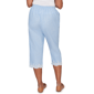 Womens Alfred Dunner Caribbean Blues Eyelet Embroidery Capris - image 2