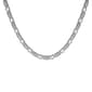 Gianni Argento Silver Plated Diamond Baguette Heart Link Necklace - image 1
