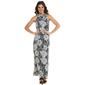 Womens Sara Michelle Sleeveless Mock Neck Pleated Maxi Dress - image 2