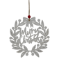 Northlight 8in. White "Merry Christmas" Wreath Cutout Ornament - image 1