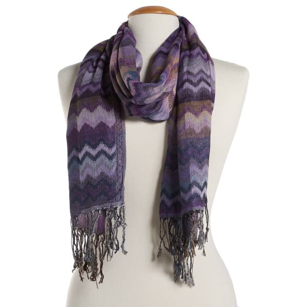 Womens Chevron Jacquard Pashmina - image 