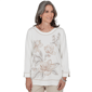 Womens Alfred Dunner Luxe Be A Lady Floral Embroidery Blouse - image 1