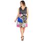 Plus Size 24/7 Comfort Apparel Color Block Empire Waist Dress - image 1