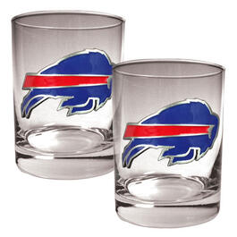 NFL Buffalo Bills 2pc. 14oz. Rocks Glass Set