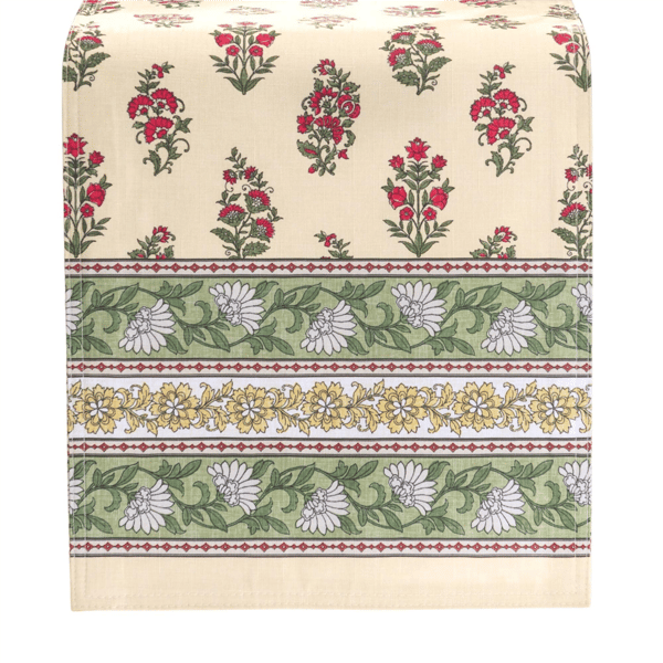 Threadmade Nomad Harvest Block Print Table Runner - image 