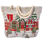 Renshun Holiday Rope Handle Tapestry Tote - Holiday Scene - image 1