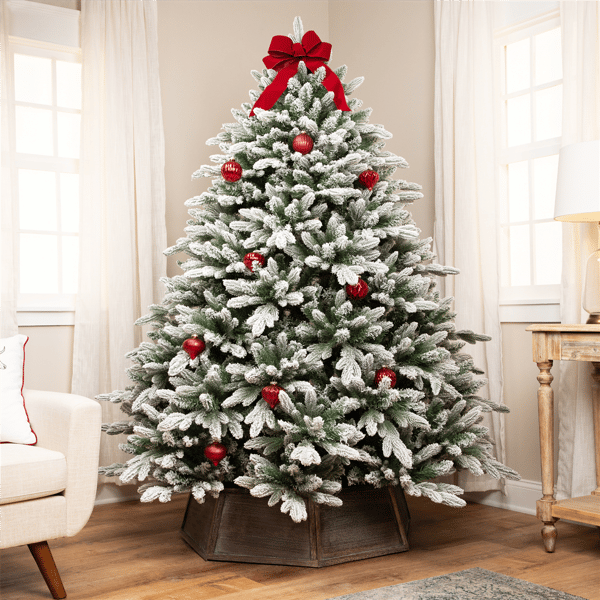 Northlight Real Touch™ 6.5ft Mountain Pearl Flock Christmas Tree