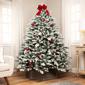 Northlight Real Touch™ 6.5ft Mountain Pearl Flock Christmas Tree - image 1