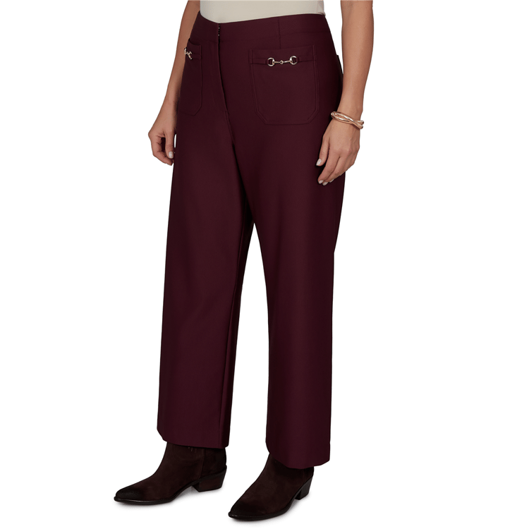 Plus Size Ruby Rd. English Countryside Solid Pique Knit Pants