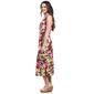 Womens Connected Apparel Sleeveless Print Ruched Waist Midi Dress - image 4
