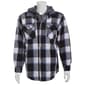 Mens Smith''s Sherpa Lined Flannel Shirt Jacket - Black/White/Blue - image 1