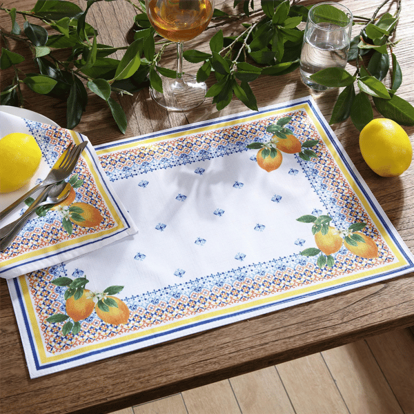 Threadmade Capri Lemon Placemat - Set of 4