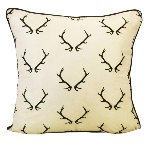 Your Lifestyle Great Outdoors Antler Decorative Pillow - 18x18 - image 