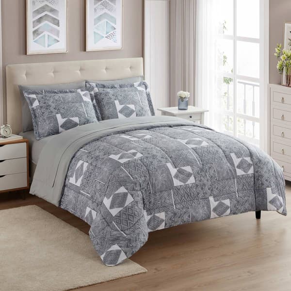 Sweet Home Collection Tulsa 7pc. Bed In A Bag Comforter Set - image 