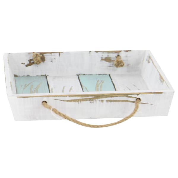 9th & Pike&#174; Set of 2 Wood Serving Trays with Rope Handles