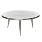 9th & Pike(R) Traditional Silver Aluminum Metal Coffee Table - image 1