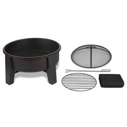 Real Flame Forsyth 35" Round Steel Wood Burning Fire Pit