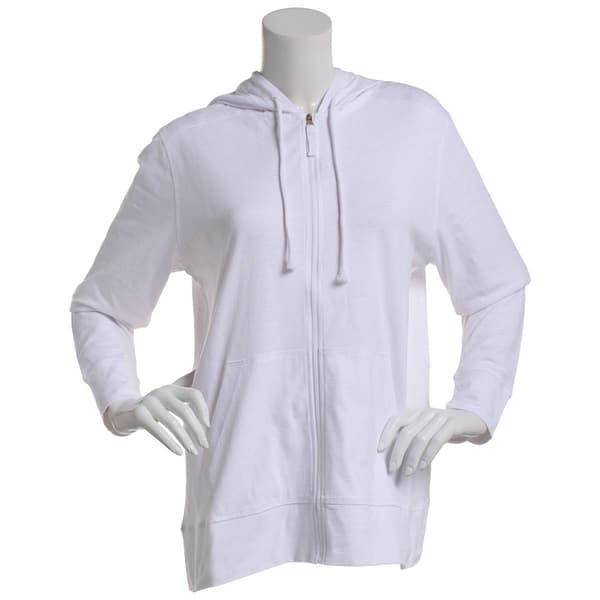Womens Mountain Ridge Solid Long Sleeve Slub Hoodie