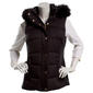 Womens Michael Kors Puffer Vest with Faux Fur Hood - image 1
