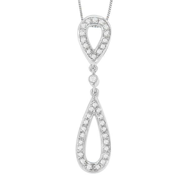 Diamond Classics&#40;tm&#41; Diamond Double Tear Drop Necklace - image 