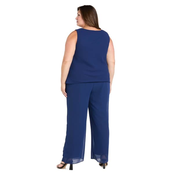 Plus Size R&M Richards 3-Piece Beaded Trim Pants Set