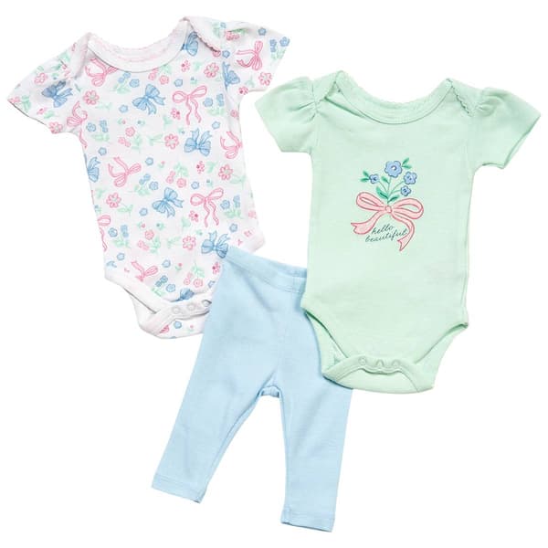 Baby Girl (NB-9M) Koala Baby 3pc. Bow Turn Me Around Set - image 