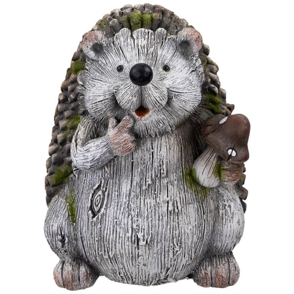 Northlight Seasonal Hedgehog w/ Mushroom Garden Statue
