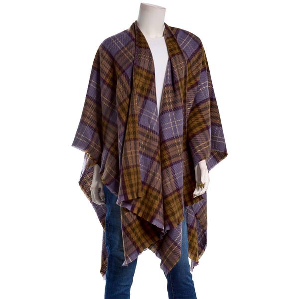 Womens Altare Plaid Ruana