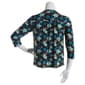 Plus Size Napa Valley Floral Pleat Henley-Turquoise Floral - image 2