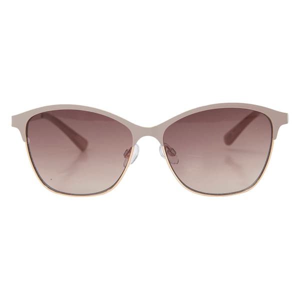 Womens O by Oscar Metal Cat Eye with Enamel Brow Rim Sunglasses