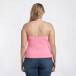 Juniors Plus Eye Candy Halter Top With Shelf Bra - image 2