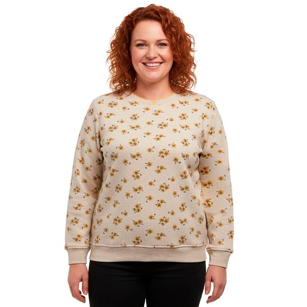 Plus Size Hasting & Smith Sunflower Fleece Sweatshirt