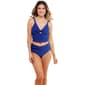 Womens Tahari Solid Knotted Tankini Swim Set - image 1
