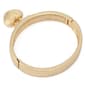 Steve Madden Gold Fluted Heart Charm Bangle Bracelet - image 3